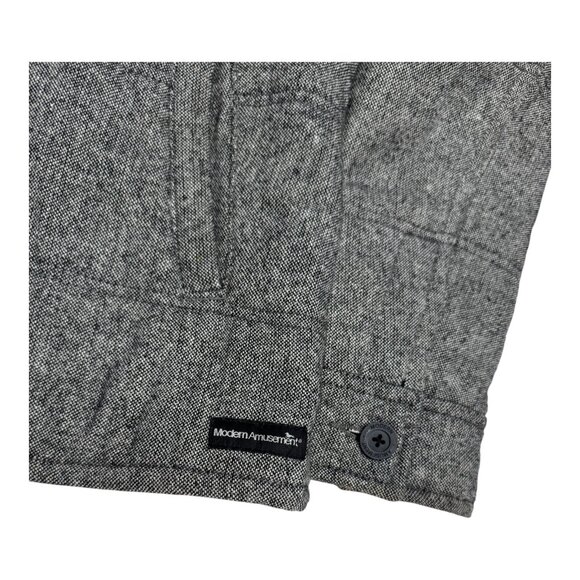 MODERN AMUSEMENT Wool Blend Luxury Winter Puffer Parka Jacket Mens Medium - Picture 5 of 5